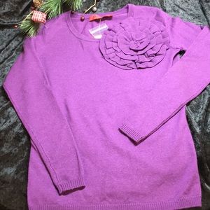 Sinclair 10 💯 merino wool XS purple sweater NWT